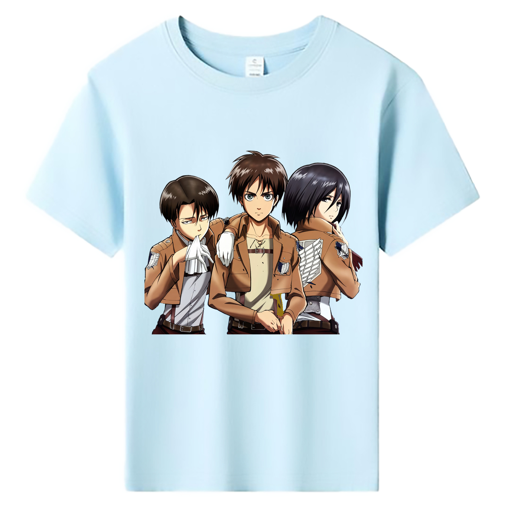 （画像用） 進撃の巨人 エレン･イェーガー Attack on Titan Eren Jäger 綿100％キッズTシャツ（フロントプリント）